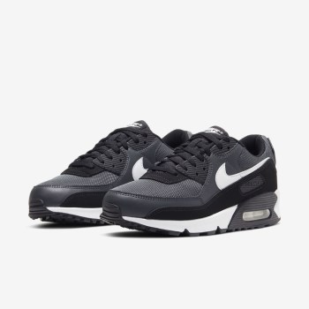 Nike Air Max 90 - Férfi Utcai Cipő - Szürke/Sötét Szürke/Fekete/Fehér